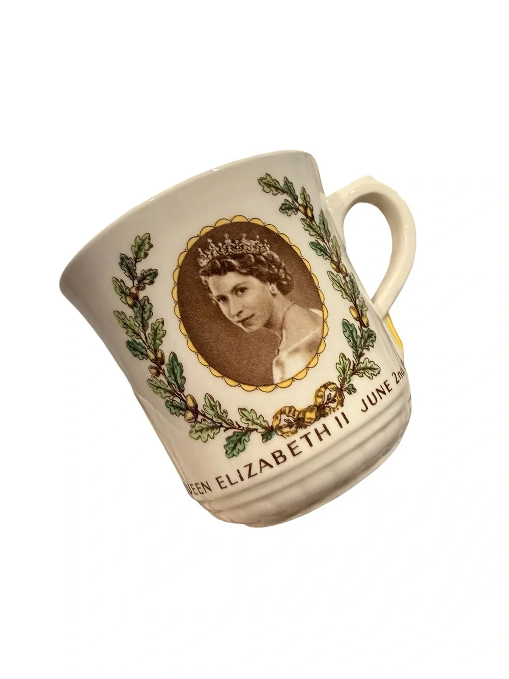 Vintage Royal Doulton Queen Elizabeth II 1953 Coronation Commemorative Mug
